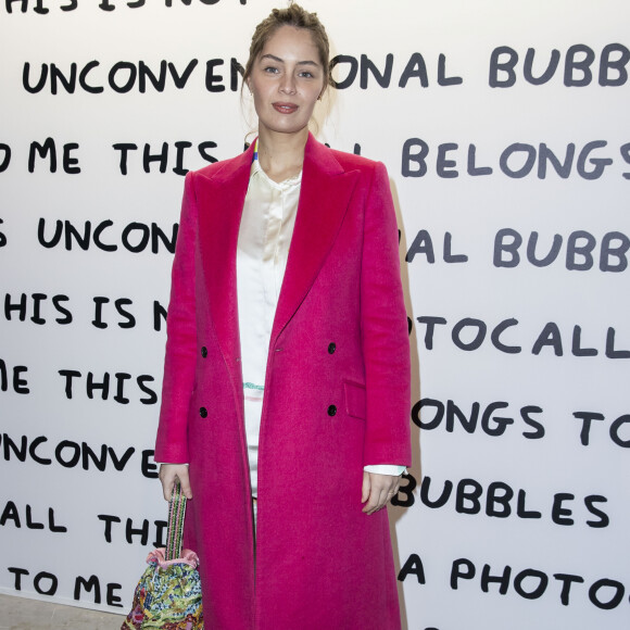 Marie-Ange Casta assiste au vernissage de l'artiste David Shrigley x La Maison Ruinart "Unconventional Bubbles" à l'Opera Bastille à Paris le 5 mars 2020. © Olivier Borde/Bestimage