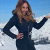 Cathy Guetta en vacances à Couchevel. Février 2020.