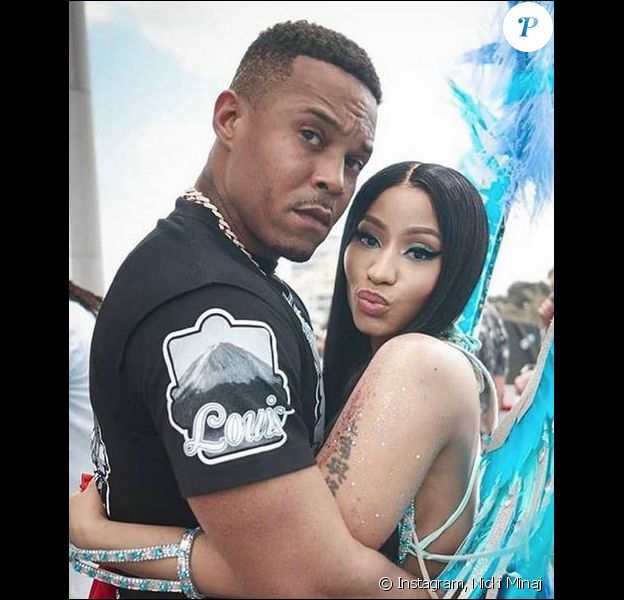Nicki Minaj et son mari Kenneth Petty à Trinidad-et-Tobago. Février 2020.