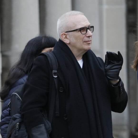 Exclusif - Jean-Paul Gaultier - Obsèques de Jacques Leibowitch au crématorium du Père Lachaise à Paris. Le 10 mars 2020.