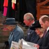 Le prince William, duc de Cambridge, et Catherine (Kate) Middleton, duchesse de Cambridge, La reine Elisabeth II d'Angleterre, Le prince Harry, duc de Sussex, Meghan Markle, duchesse de Sussex - La famille royale d'Angleterre lors de la cérémonie du Commonwealth en l'abbaye de Westminster à Londres le 9 mars 2020.