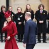 Kate Catherine Middleton, duchesse de Cambridge, et le prince William, duc de Cambridge - La famille royale d'Angleterre à son arrivée à la cérémonie du Commonwealth en l'abbaye de Westminster à Londres. Le 9 mars 2020