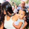 Kim Kardashian est allée assister avec ses enfants S.West, N. West et Chicago West à la messe dominicale de son mari K. West à New York, le 29 septembre 2019