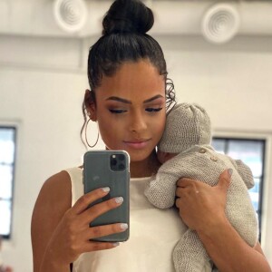 Christina Milian avec son fils Isaiah, le 4 février 2020.