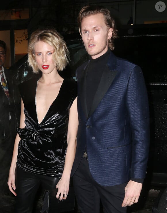 Tessa Hilton et son mari Barron Hilton II - Les célébrités arrivent au défilé de mode Stuart Weitzman lors de la Fashion Week à New York, le 12 février 2019