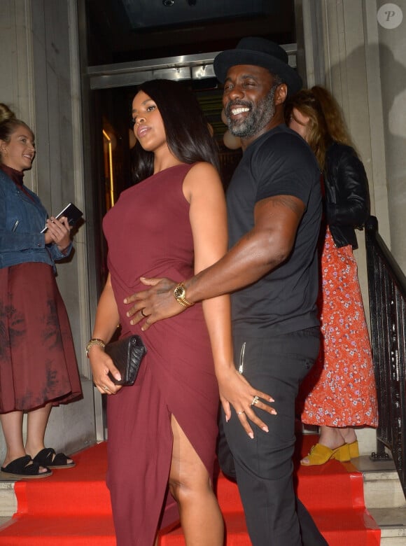 Sabrina Dhowre et son mari Idris Elba - Les people arrivent à la soirée d'inauguration du nouveau restaurant de Gordon  Ramsay "Lucky Cat" à Grosvernor Square à Londres, le 2 septembre 2019.