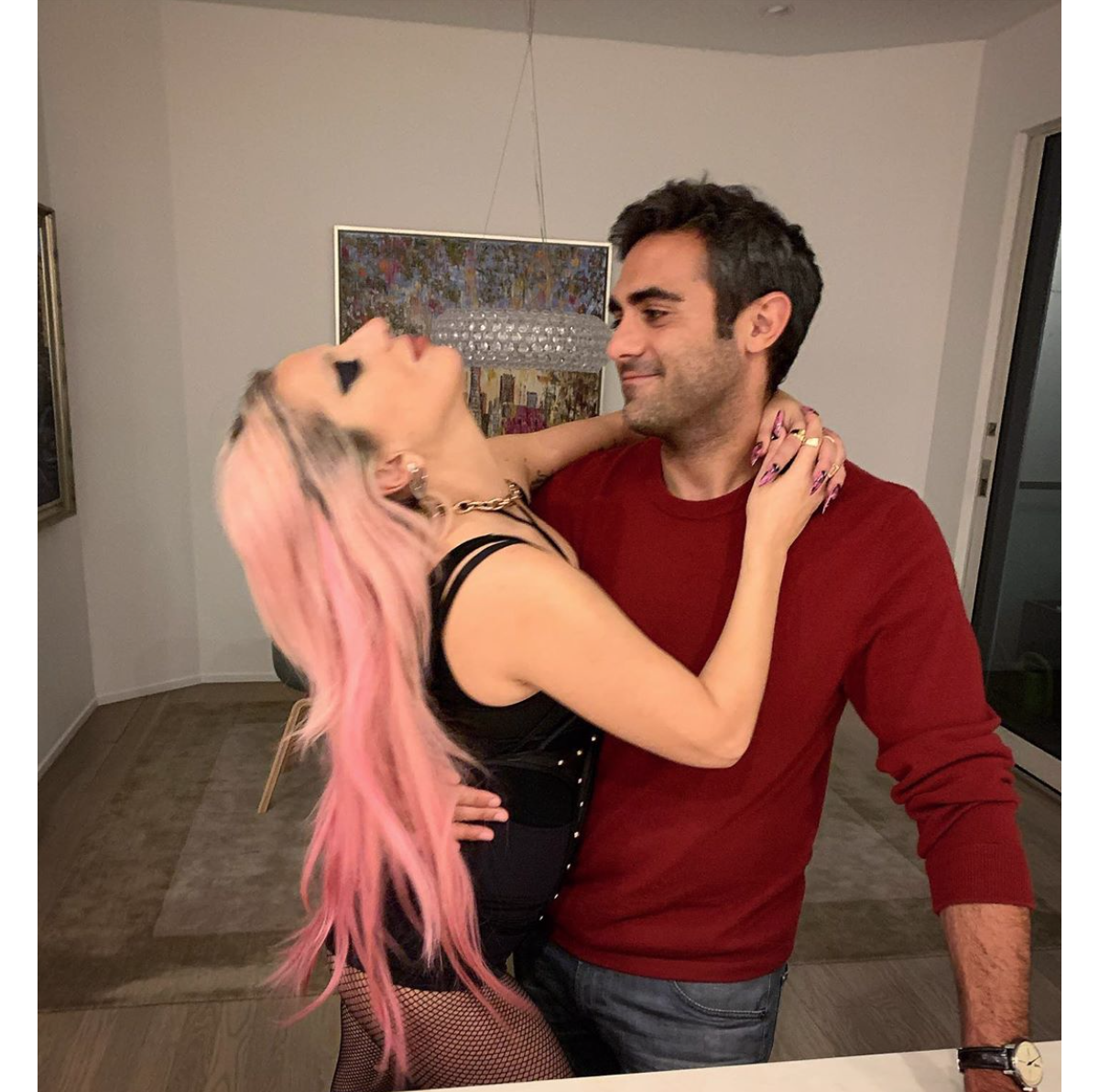 Photo Lady Gaga et son compagnon Michael Polansky. Mars 2020