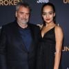 Luc Besson et sa fille Thalia Besson à la première du film "Unbroken" à Hollywood, le 15 décembre 2014.