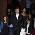 Luc Besson, sa femme Virginie Silla, leurs filles Thalia et Sateen et leur fils Mao Soiree d'inauguration de la Cite du Cinema à Saint Denis, en France, le 21 septembre 2012.