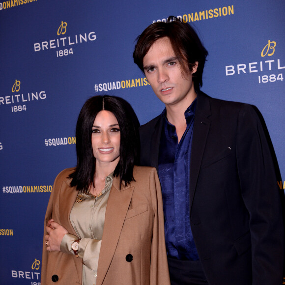 Capucine Anav et son compagnon Alain-Fabien Delon lors de la soirée de réouverture de la boutique "Breitling", située rue de la Paix. Paris, le 3 octobre 2019. © Rachid Bellak/Bestimage