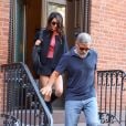 George Clooney et sa femme Amal Alamuddin Clooney sont à New York pour fêter leur 5ème anniversaire de mariage, le 27 septembre 2019.