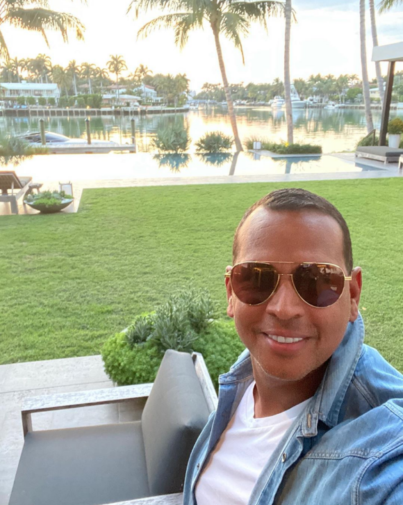 Alex Rodriguez à son domicile, à Miami. Février 2020.