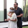 Jennifer Lopez et Alex Rodriguez à leur domicile, à Miami. Juillet 2019.