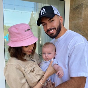 Nabilla Benattia, Thomas Vergara et leur fils Milann, le 8 janvier 2019