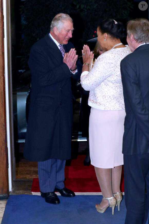 Le prince Charles, prince de Galles et Patricia Janet Scotland, baronne Scotland d'Ashtal - Le prince Charles, prince de Galles, et Camilla Parker Bowles, duchesse de Cornouailles, assistent à la réception organisée pour la Journée du Commonwealth à Marlborough House à Londres, le 9 mars 2020.