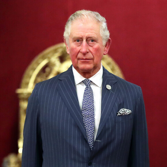 Le prince Charles, prince de Galles, Camilla Parker Bowles, duchesse de Cornouailles, Lors de la remise des Prix Anniversaire de la Reine pour Higher and Further Education à Buckingham Palace, Londres. Le 20 février 2020.