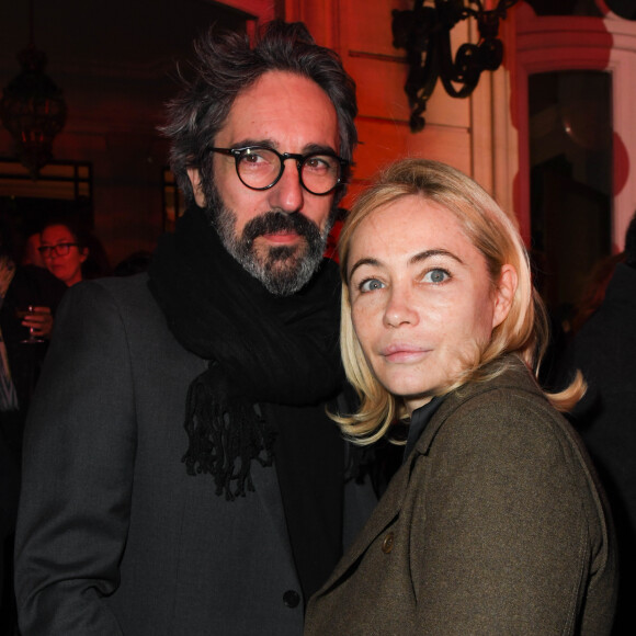 Emmanuelle Béart et son mari Frédéric Chaudier - Soirée du 10ème anniversaire de l'agence audiovisiuelle "Flair production" à l'hôtel "Le Marois" à Paris le 28 mars 2019. © Coadic Guirec/Bestimage