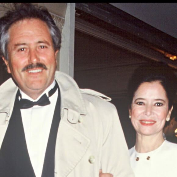 Victor Lanoux et Marie José Nat en 1989 à Paris.