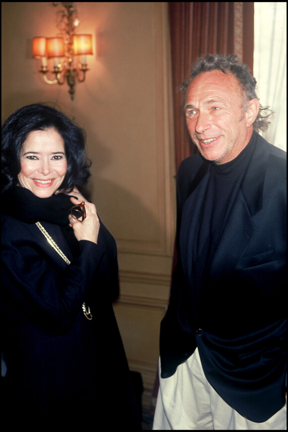 Pierre Richard et Marie José Nat en 1991 à Paris.