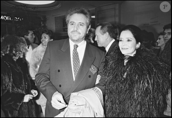 Victor Lanoux et Marie José Nat à Paris en 1987.