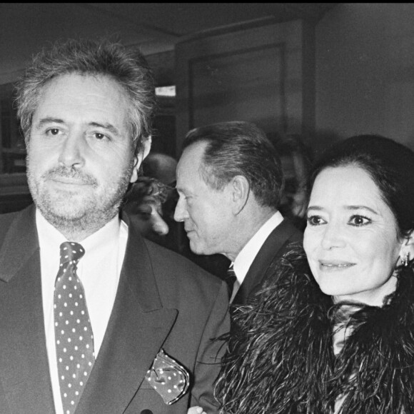 Victor Lanoux et Marie José Nat à Paris en 1987.