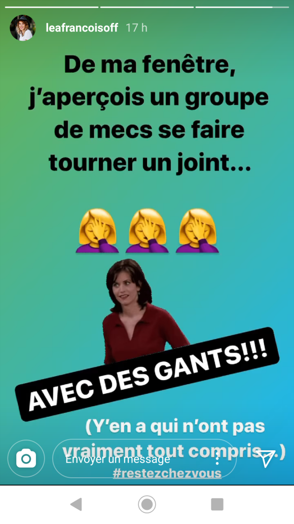 Léa François, Instagram, 27 mars 2020