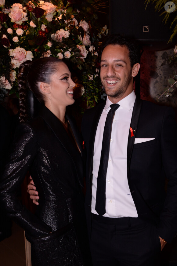 Iris Mittenaere (Miss France et Miss Univers 2016) et son compagnon Diego El Glaoui lors de la soirée de gala de la 18ème édition du "Dîner de la mode du Sidaction" au Pavillon Cambon Capucines - Potel et Chabot à Paris, France, le 23 janvier 2020. © Rachid Bellak/Bestimage