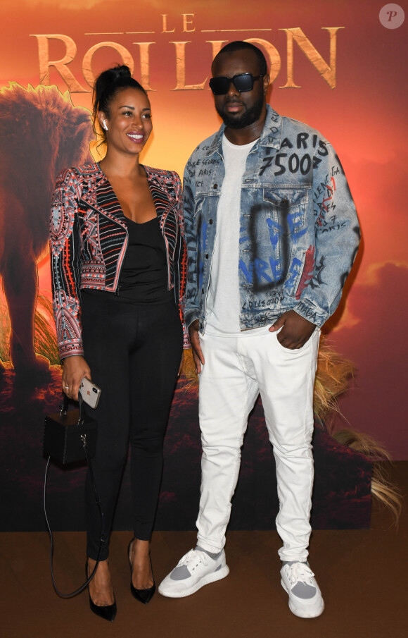 Maitre Gims et sa femme Demdem Djuna - Projection exceptionnelle du nouveau Disney "Le Roi Lion" au Grand Rex à Paris le 11 juillet 2019. © Coadic Guirec/Bestimage