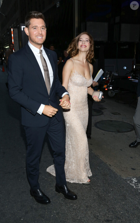 Michael Bublé et sa femme Luisana Lopilato au concert de 'Tony Bennett Celebrates 90: The Best is Yet to Come'' à New York, le 15 septembre 2016.