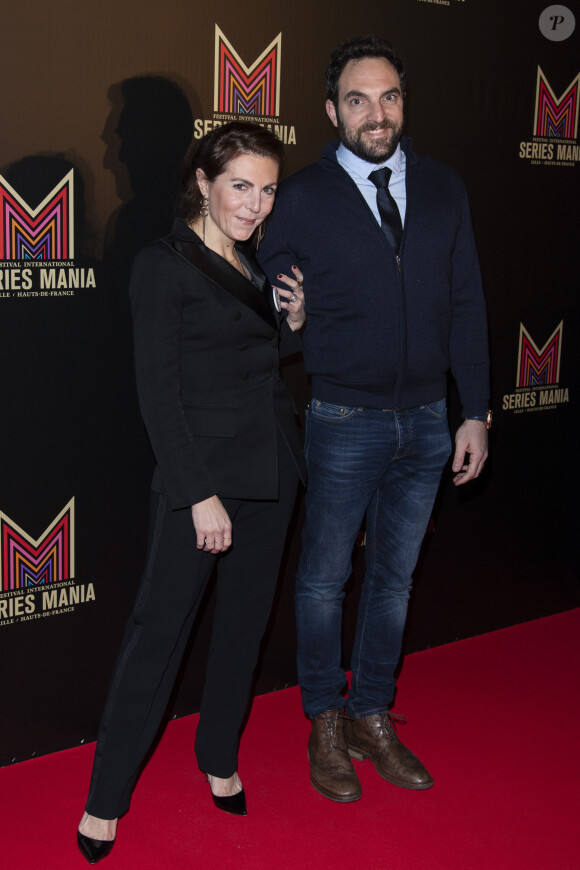 Anne-Elisabeth Blateau et David Mora - Photocall du dîner de Gala du Festival Series Mania au Musée des Arts Forains à Paris le 2 décembre 2019. © Pierre Perusseau - Rachid Bellak / Bestimage