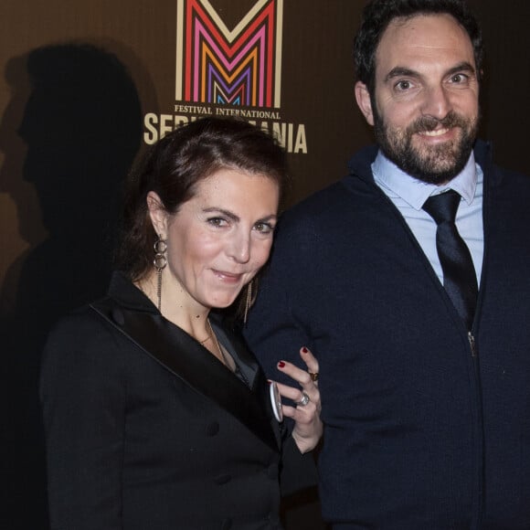 Anne-Elisabeth Blateau et David Mora - Photocall du dîner de Gala du Festival Series Mania au Musée des Arts Forains à Paris le 2 décembre 2019. © Pierre Perusseau - Rachid Bellak / Bestimage