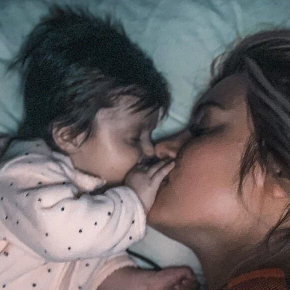 Carla Moreau avec sa fille Ruby, le 2 janvier 2020