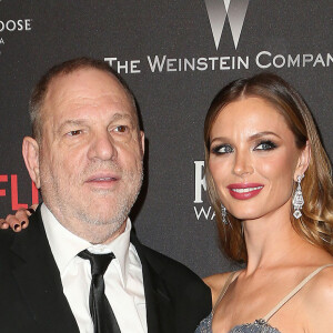 Harvey Weinstein et sa femme (à l'époque) Georgina Chapman au photocall de l'afterparty Weinstein Company et Netflix après les Golden Globes au Beverly Hilton de Los Angeles le 8 janvier 2017. © F. Sadou/AdMedia via ZUMA Wire / Bestimage