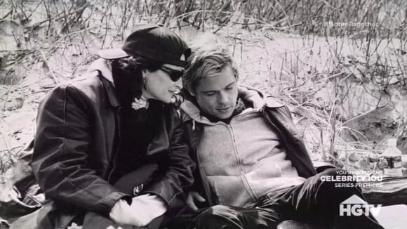 Brad Pitt et son amie maquilleuse Jean Black sur un tournage de film. Extrait de l'émission de télévision "Celebrity IOU" diffusée le 13 avril 2020 sur la chaîne américaine HGTV.