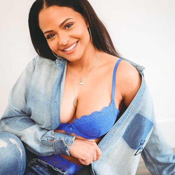 Christina Milian en lingerie sur Instagram, le 1er avril 2020.