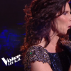 Maria lors de l'épreuve des K.O dans "The Voice" - Talent de Lara Fabian. Émission du samedi 18 avril 2020, TF1