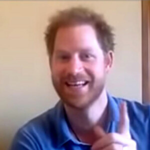Le prince Harry encourage les familles qui ont des enfants handicapés lors d'un appel vidéo depuis son domicile avec l'aide de l'association WellChild pendant le week end de Pâques à Los Angeles, 15 avril 2020.