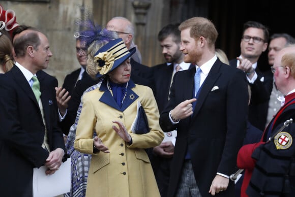 Le prince Edward, comte de Wessex, la princesse Anne, le prince harry - Mariage de Lady Gabriella Windsor avec Thomas Kingston dans la chapelle Saint-Georges du château de Windsor le 18 mai 2019.