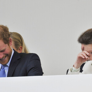 Le prince Harry et la princesse Anne - La famille royale d'Angleterre au "Patron's Lunch" à Londres, à l'occasion du 90ème anniversaire de la reine. Le 12 juin 2016