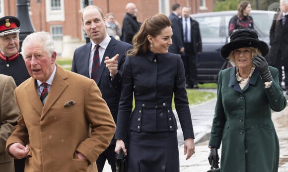 Le prince Charles, prince de Galles, Catherine Kate Middleton, duchesse de Cambridge, Camilla Parker Bowles, duchesse de Cornouailles - Visite au centre de réadaptation médicale de la défense Stanford Hall, Loughborough le 11 février 2020.