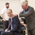 Le prince William, duc de Cambridge, le prince Charles, prince de Galles - Visite au centre de réadaptation médicale de la défense Stanford Hall, Loughborough, le 11 février 2020 où ils ont rencontré des patients et du personnel et ont visité le gymnase et atelier de prothèse.