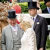 Le prince Charles, prince de Galles, le prince William, duc de Cambridge et Camilla Parker Bowles, duchesse de Cornouailles - La famille royale britannique et les souverains néerlandais lors de la première journée des courses d'Ascot 2019, à Ascot, Royaume Uni, le 18 juin 2019.