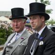 Le prince Charles, prince de Galles, Prince of Wales et le prince William, duc de Cambridge - La famille royale britannique et les souverains néerlandais lors de la première journée des courses d'Ascot 2019, à Ascot, Royaume Uni, le 18 juin 2019.