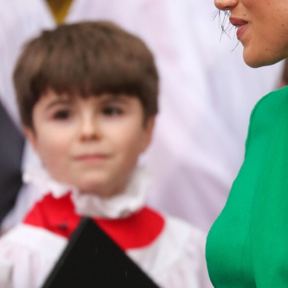 Meghan Markle, duchesse de Sussex - La famille royale d'Angleterre à la sortie de la cérémonie du Commonwealth en l'abbaye de Westminster à Londres, le 9 mars 2020.