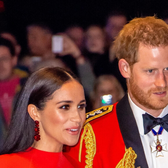 Le prince Harry, duc de Sussex, et Meghan Markle, duchesse de Sussex assistent au festival de musique de Mountbatten au Royal Albert Hall de Londres, Royaume Uni, le 7 mars 2020.