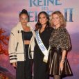 Alicia Aylies (Miss France 2017), Vaimalama Chaves (Miss France 2019) et Sylvie Tellier - Projection exceptionelle de "La Reine des Neiges 2 " au Grand Rex à Paris le 13 novembre 2019. © Veeren Ramsamy/Bestimage