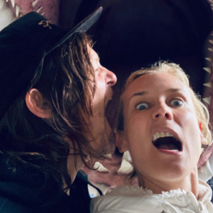 Norman Reedus et Diane Kruger, confinés. Avril 2020.