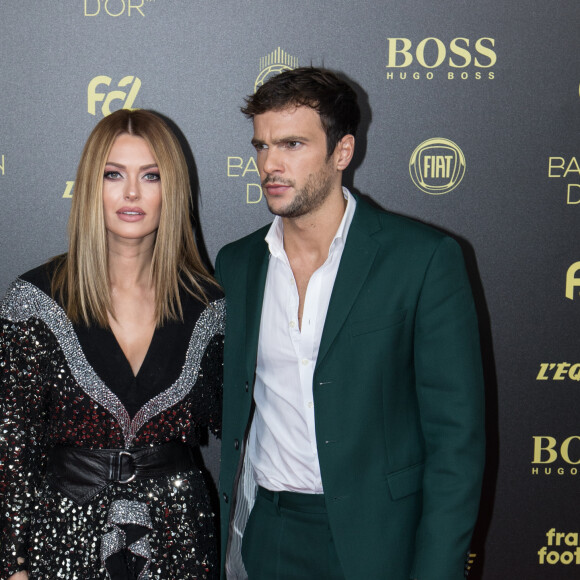 Caroline Receveur et son compagnon Hugo Philip - Cérémonie du Ballon d'Or 2019 à Paris le 2 décembre 2019. © Jeremy Melloul/Bestimage