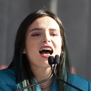 Bella Thorne lors de la "Women's March" à Los Angeles, le 18 janvier 2020. © Future-Image via Zuma Press/Bestimage