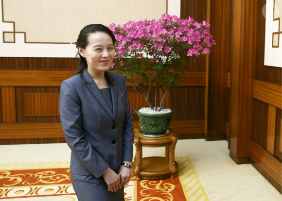 La soeur du dirigeant nord-coréen Kim Yo-jong au Palais du Soleil Kumsusan à Pyongyang. Le 31 mai 2018.